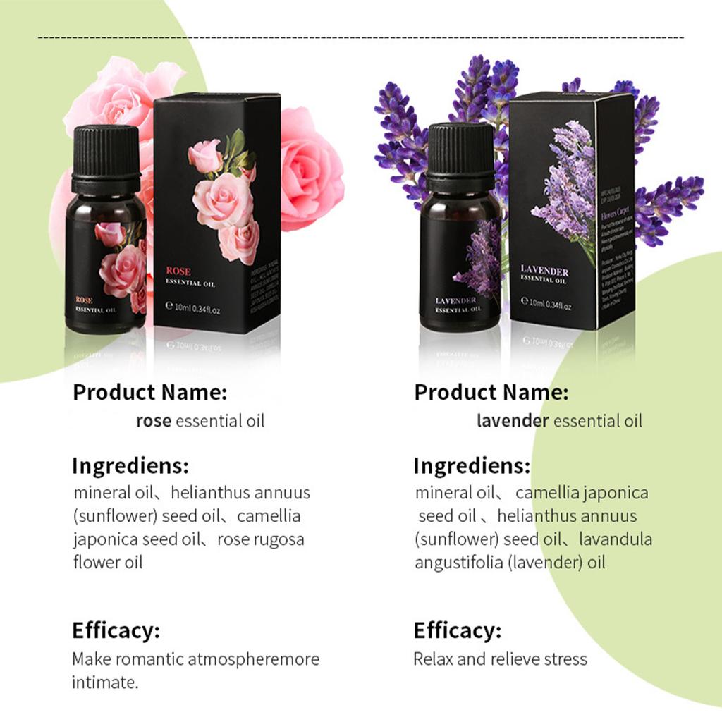 Lavender Eucalyptus Peppermint Essential Oil Trio, Hydrating Aromatherapy Oils for Home Spa, Relaxing Massage & Body Skin Care, 3 PCS Set