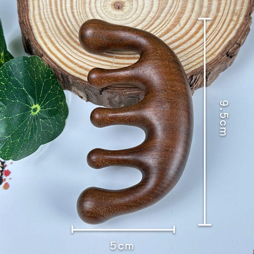 Scalp Relax Meridian Massage Comb Anti-static Blood Circulation Head Massage Comb Smooth Hair Comfortable Sandalwood Hair Comb