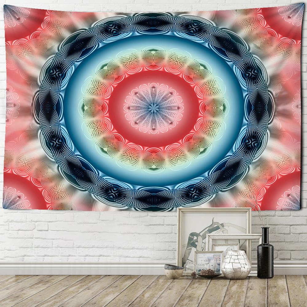 Красочный гобелен с мандалой, настенный гобелен в богемном стиле, психоделический колдовство, тапиз, хиппи, домашний декор