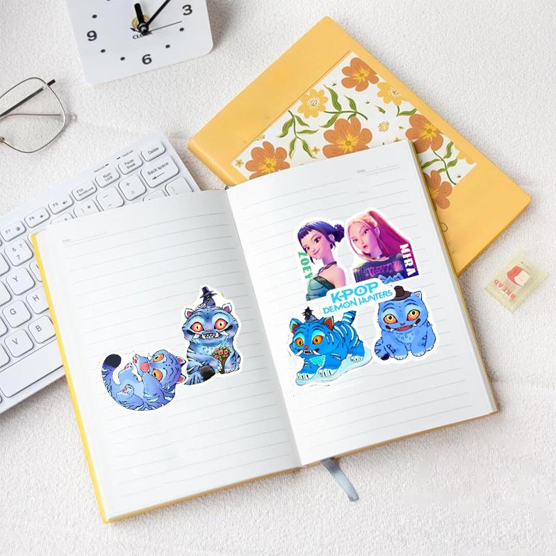 40 Pcs Anime Kpop Demon Hunters Stickers Demon Hunters Tiger Diy Stickers Scrapbooking Phone Luggage Skateboard Waterproof Decal