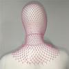 Headscarf Veil Mesh Crystal Head Mask  Headwrap Rhinestone Mesh Veil Fishnet Headhood