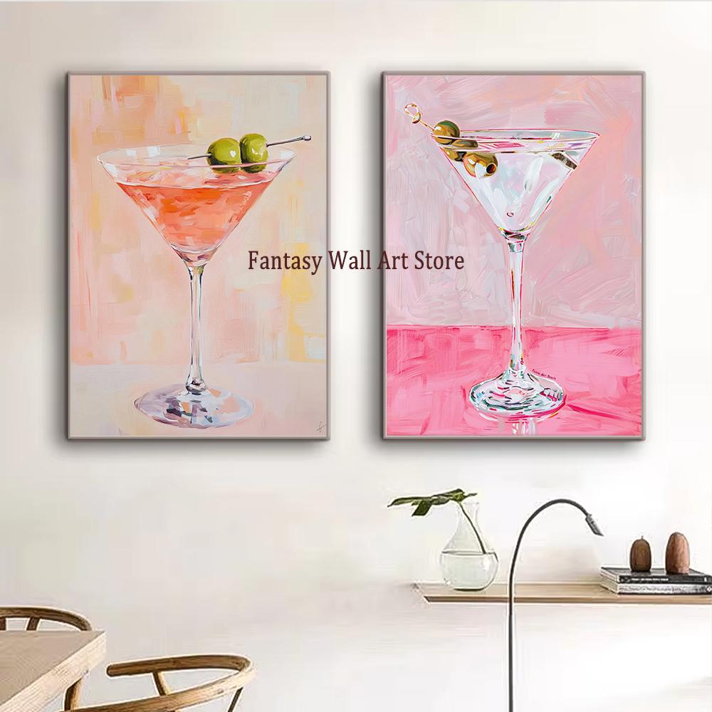 Еда Кухня Коктейль Вино Искусство Декор Печать на Холсте Постер Кухня Столовая Гостиная Эстетический Декор Стен Принты для Гурманов