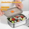 Коробка для бенто из нержавеющей стали, герметичная, для хранения в холодильнике и морозильной камере, кухонные аксессуары