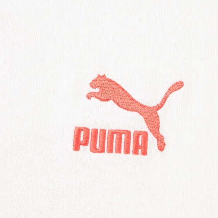 Puma Swxp Dancemania свободный крой с принтом логотипа, круглым вырезом, коротким рукавом, футболка для женщин, топы, белый цвет 626862-65