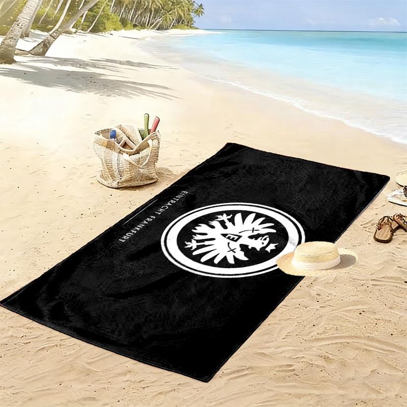 Пляжное полотенце Eintracht Frankfurt, Большое, Мягкое, Быстросохнущее, для Пляжа, Кемпинга, Плавания