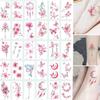 Floral Butterfly Temporary Tattoos Flower Tattoo Sticker Body Art Decals Disposable Tattoo Decals
