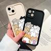 Для iPhone 16 15 Pro Max Redmi Note 13 12 11 Pro Samsung S24 Plus S24 Ultra A52 A72 A54 мультяшный милый кот мягкий противоударный защитный чехол для всей камеры