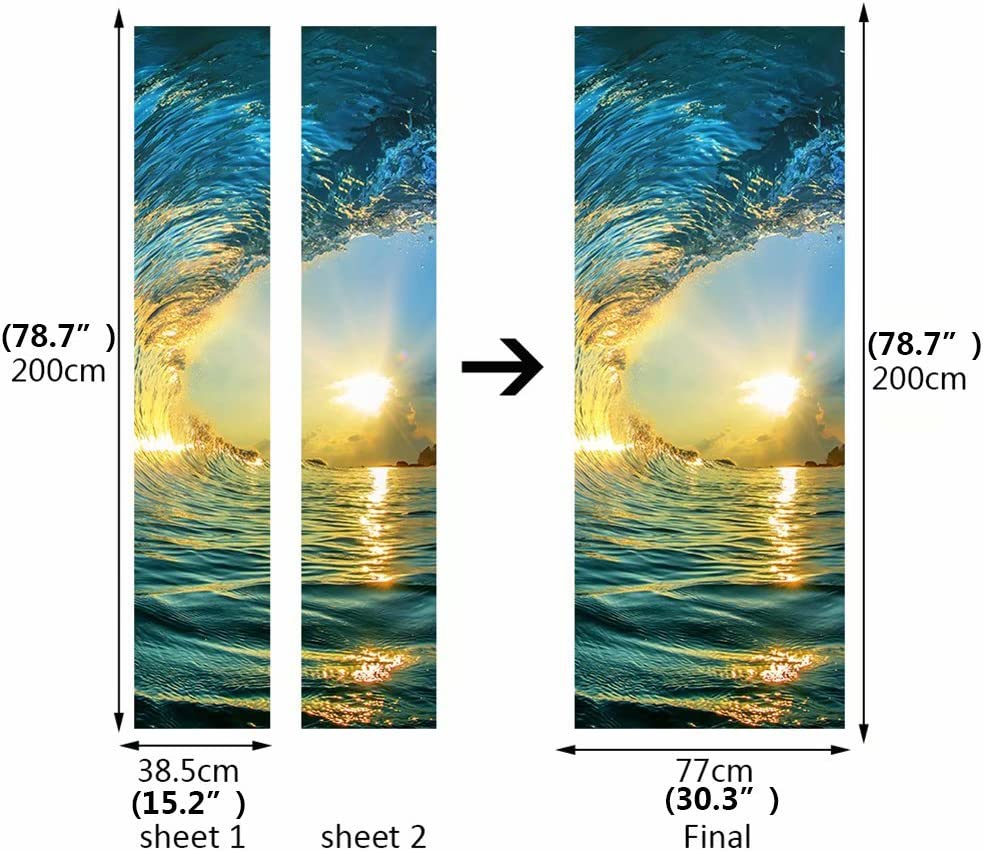 Наклейка на дверь, настенная бумага, 3D обои, сделай сам, постер, художественные фрески, домашний декор, наклейки с цитатой, украшение, самоклеящиеся съемные садовые