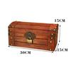 Antique Wooden Jewelry Chest Lock Chest Treasure Storage Box Home Decor
