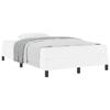 Bed Frame with Mattress Pure White 120 X 190 Cm Fabric