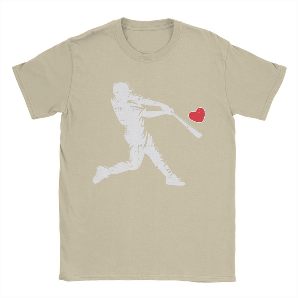 Unisexs Valentines Day Baseball Batter Silhouette Heart T Shirts Cotton Clothing Funny Short Sleeve Tee Shirt Gift Idea TShirt