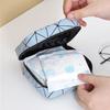Rhombus Pattern Sanitary Napkin Storage Bag Storage Pouch Reusable Sanitary Napkin Bag