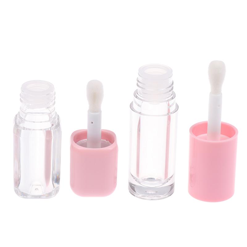 6Ml Empty Transparent Lip Gloss Tubes Big Brush Plastic Lip Balm Tube Lipstick Mini Sample Cosmetic Container Sample Bottle