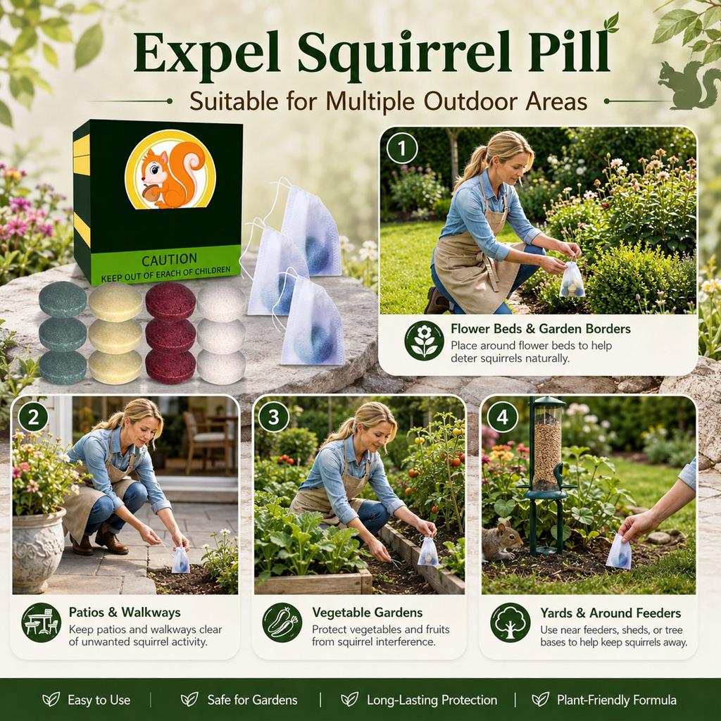 Squirrel Pellets, 12 Pack for Outdoor Garden Use