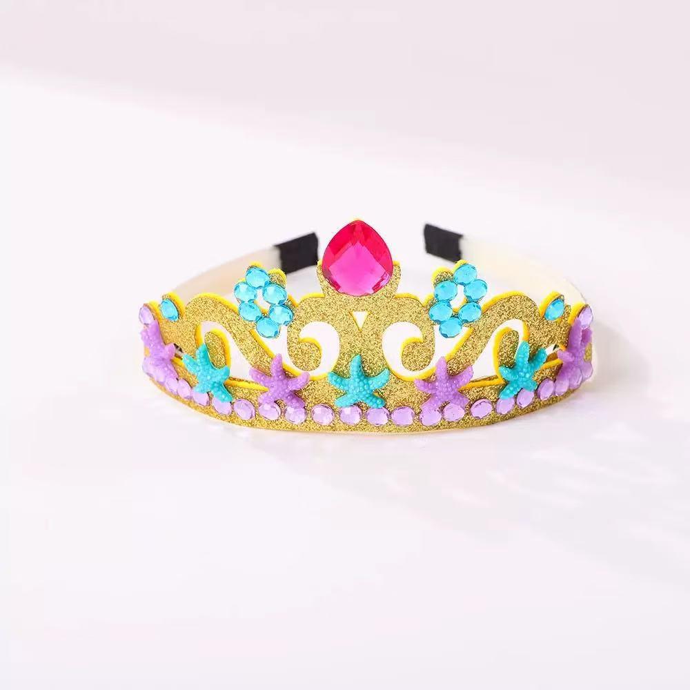 Mermaid Princess Accessories Set: Headband, Necklace, Bracelet, Ring, Earrings for Girls' Role-Play