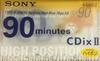 Sony Аудиокассета CDixII высокая позиция 90 минут C-90CDX2F