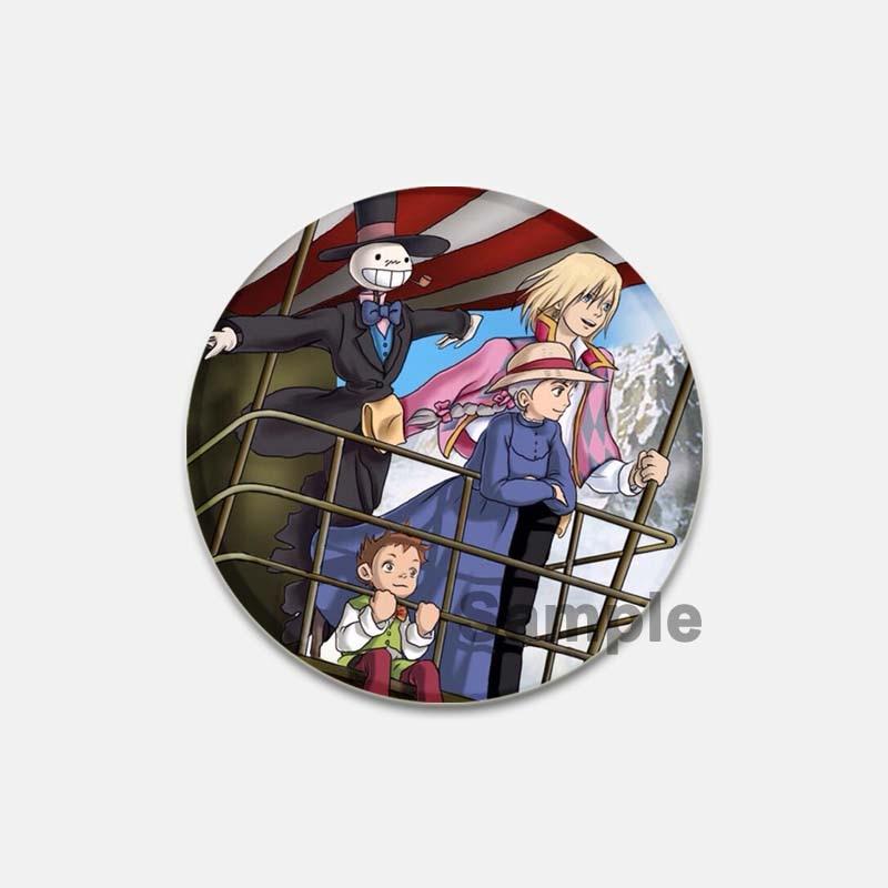 58 мм Ghibli Studio брошь мультфильм «Ходячий замок Хаула» значки для косплея эмалированные булавки коллекция нагрудник для рюкзаков декор одежды