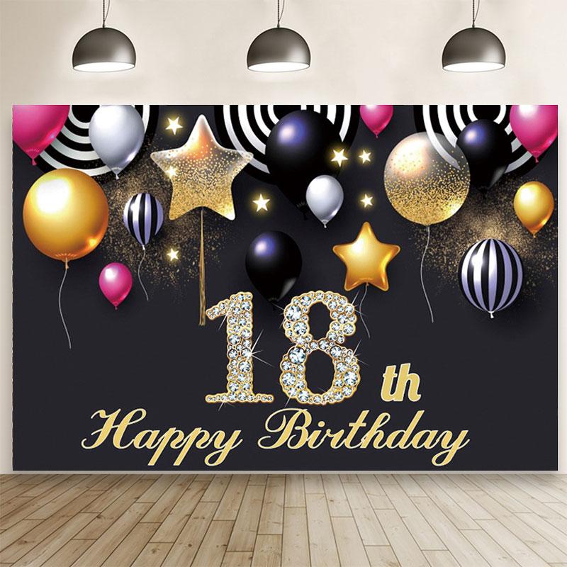 5*3ft Happy Birthday Backdrop Banner Background Cloth Props Party Decorate