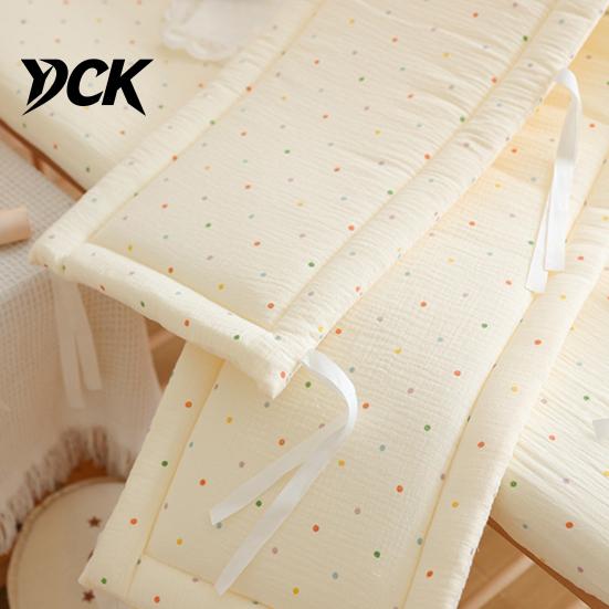Soft Crib Padding for Infants Cotton Bumper Pad Newborns, Anti-collision Breathable Fixed Quilting Boys And Girls Bed Liner, Easy Install