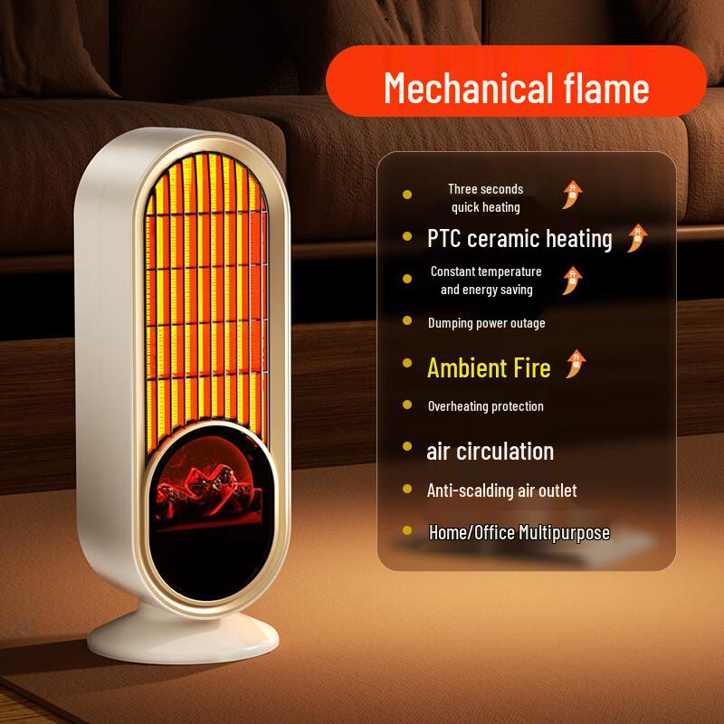 ZISIZ Desktop Flame Effect Electric Heater