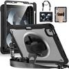 Case for iPad Pro 11" - Shockproof Protection - Hand Strap - Black - TPU and PC - 360°