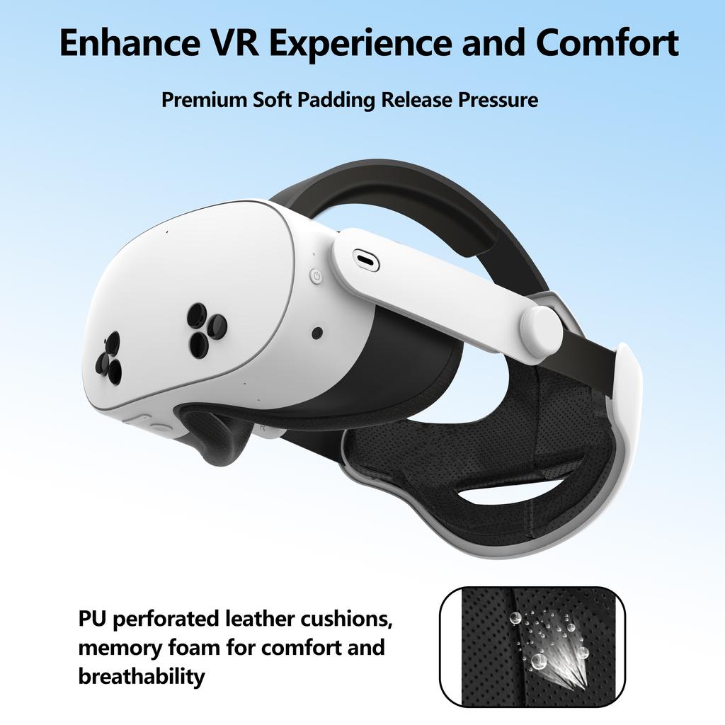 Ремешок на голову для VR-гарнитуры Meta Quest 3S Улучшите комфорт Регулируемый Сменный ремешок на голову для Meta Oculus Quest 3S Аксессуары