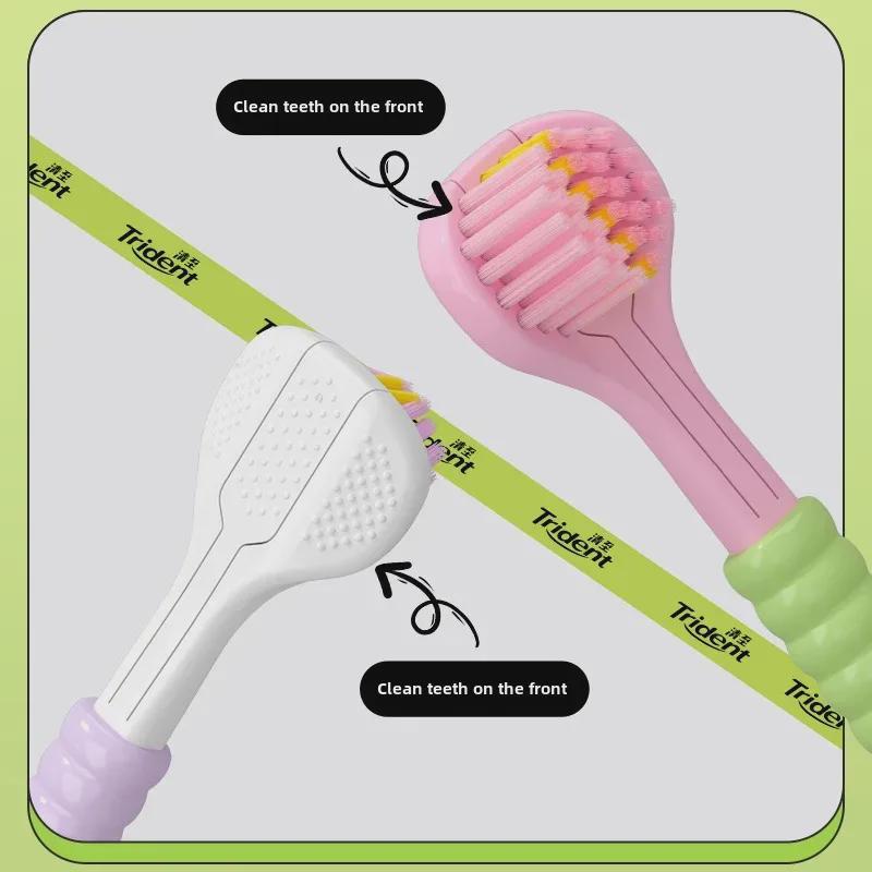 Трехсторонняя высококачественная мягкая зубная щетка с щетиной: Пакет для семьи и пары