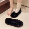 Gentle Women's Autumn and Winter New Soft-soled Cotton Shoes, Flat and Fleece Shoes
