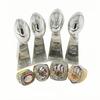 Набор чемпионских колец Kansas City Chiefs 2023 года с гравировкой трофея - 4 штуки (1969, 2019, 2022, 2023)