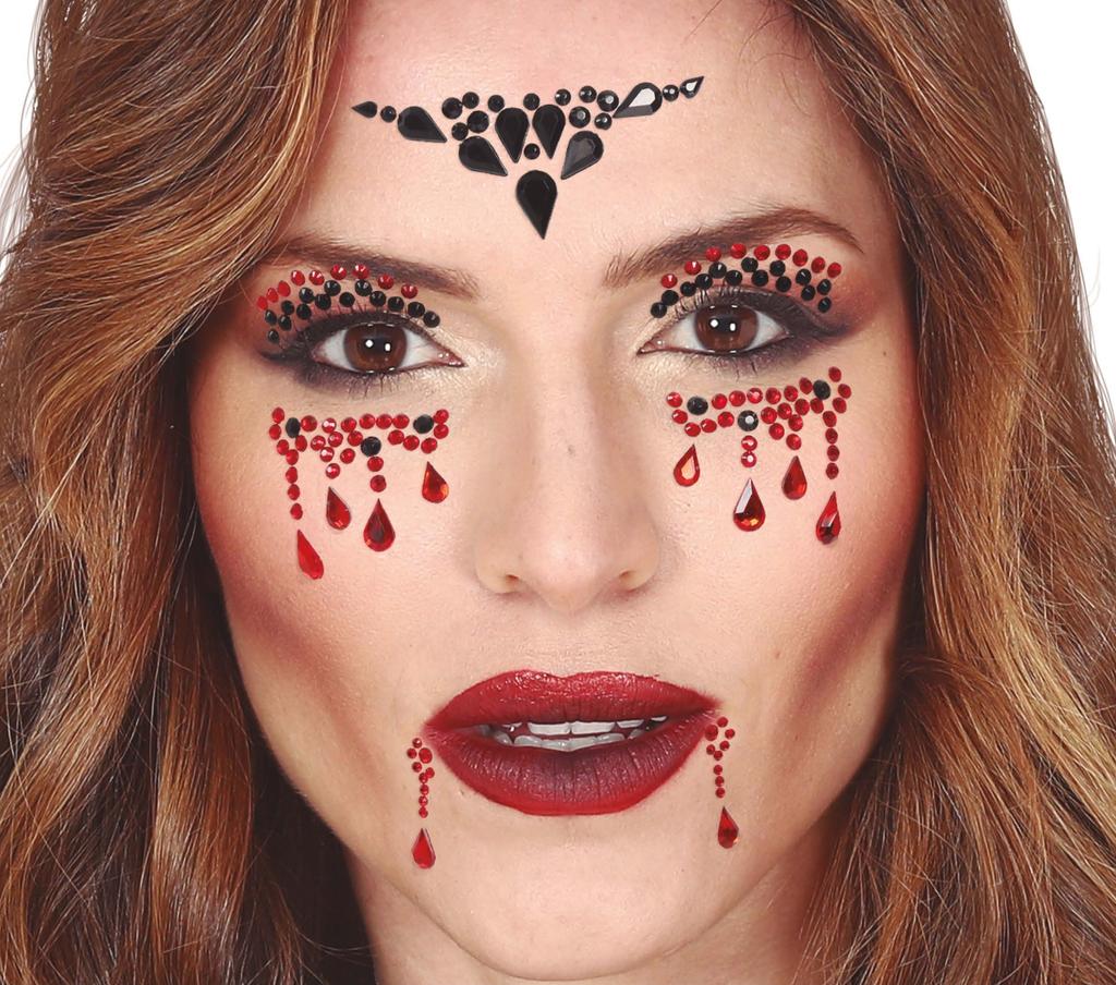 Bloody Vampire Face Crystal Stickers