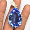 Blue Sapphire 104.95 Ct CERTIFIED Pear 925 Sterling Silver Gemstone Pendant MY-PD-119-NS