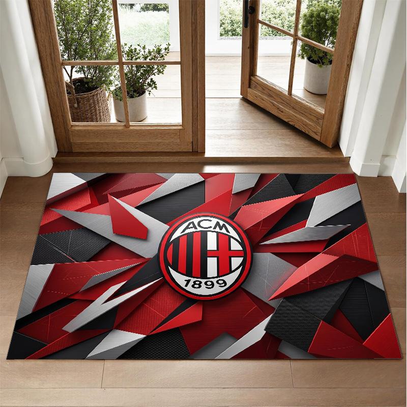 Ковер из хрустального велюра в дизайне AC Milan, мягкий декоративный коврик для прихожей спальни