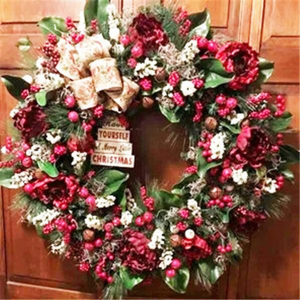 5D DIY Алмазная картина Венок Санта-Клаус Медведь Рождественская вышивка Картина Домашний декор Алмазный художественный подарок Decoracion