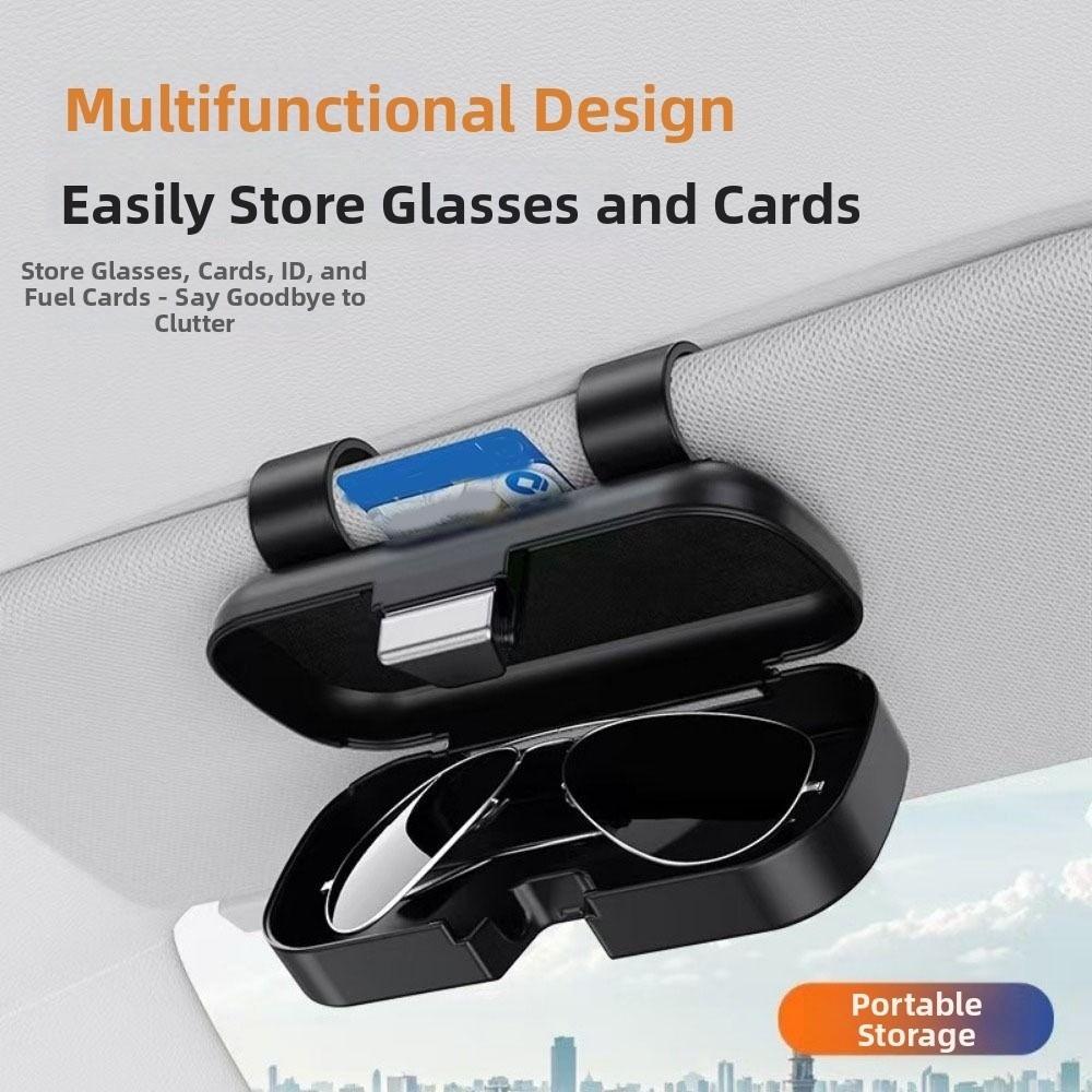 Press Switch Car Glasses Box Shock-proof Eyeglasses Protection Box Car Sunglasses Holder  Car Visor