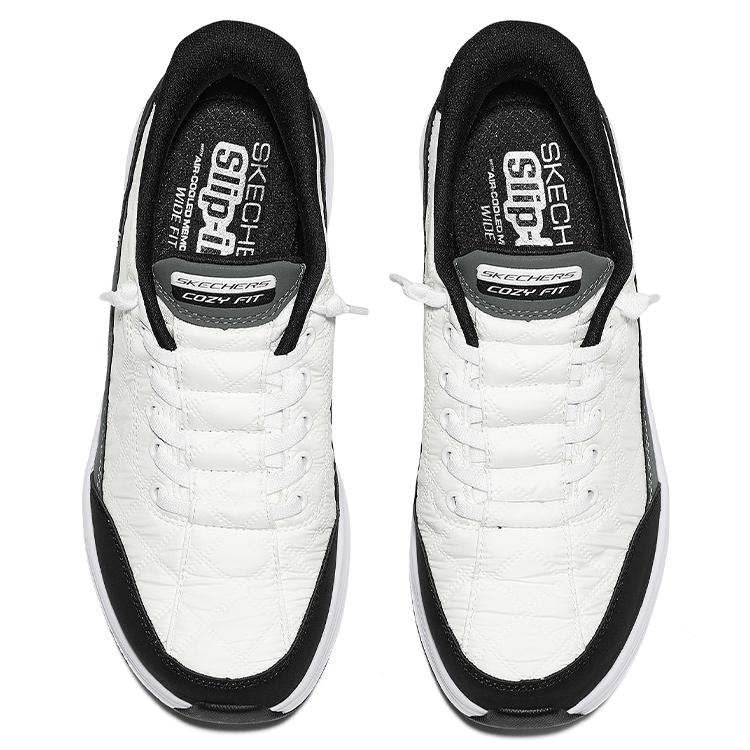 Skechers Contour Foam Cozy Fit Low top Running Shoes Women's White Black 150404-WBK