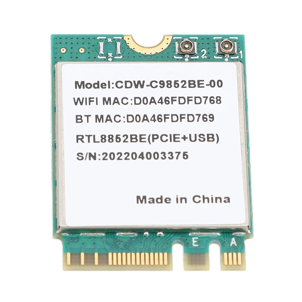 RTL8852BE Wireless Network Card Bluetooth 5.2 1800Mbps Support MU MIMO 2.4Ghz 5Ghz Dual Band M.2
