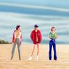 3х 1:Диорама Масштаба 64 Женские Фигурки Женские Модели Декор для Стола Центральный Элемент Песочного Стола Миниатюра