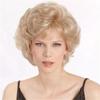 Elegant Women's Synthetic Blonde Wig with Bangs for Lady Short Curly Wigs Daily Party Costume Cosplay Heat Resistant