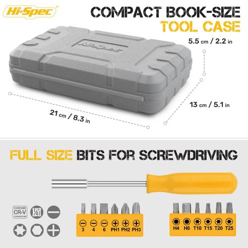 Hi-Spec 20-Piece Household Tool Set, Essential Hand Tools for Home and Office Use, Perfect for Everyday Repairs and Maintenance, Compact DIY Tools wit