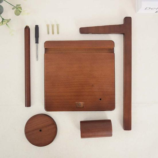 Деревянный держатель для пряжи с держателем для телефона, вращающийся маятник, вращающаяся машинка для вязания крючком и пряжей