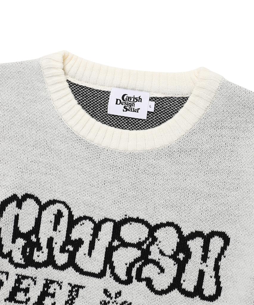 CAVISH Mega Cyclone Knit Sweater Ivory(Cv2Efuk601A)