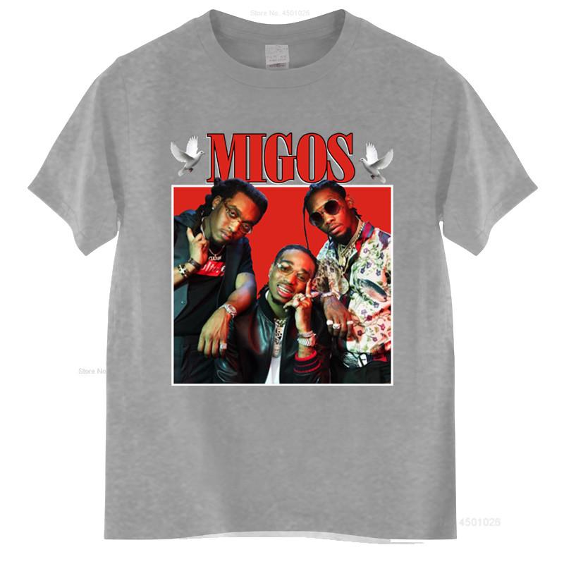 Migos 90s Vintage Unisex Black Tshirt Unisex t shirt cotton tshirt Unisex summer fashion tshirt euro size