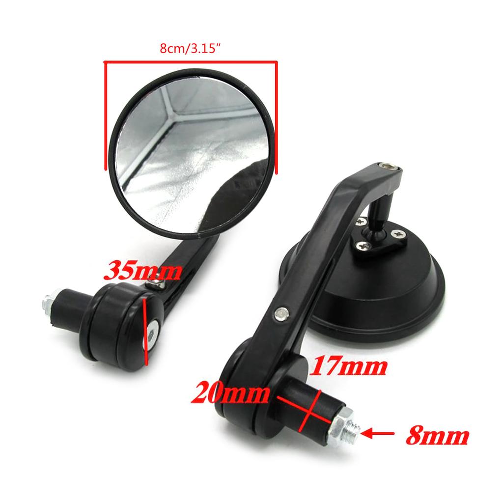 Профессиональные мотоциклетные зеркала с круглым стержнем, боковое зеркало заднего вида для мотоцикла, руль 7/8 дюйма, быстрая установка