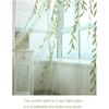 2 Pieces Voile Tulle Willow Leaf Window Curtain Room Salix Leaf Sheer Vine Drapes Curtain Willow Leaf Curtain for Living Room Bedroom Balcony