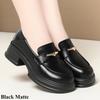 Туфли-лоферы женские из натуральной кожи в британском стиле ретро на платформе кожаные туфли на толстом каблуке черные туфли-одиночки