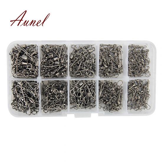 Модный 210 шт. подвижный вертлюг с быстрым замком, шарикоподшипник, соединитель для рыбалки, поворотная застежка