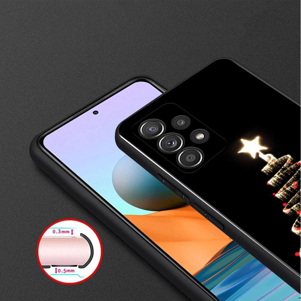 Чехол для телефона Samsung Galaxy A73 A72 A71 A12 A21s A22 A23 A31 A32 A51 A52 A52s A53 A02s, чехол с рождественской елкой и оленем