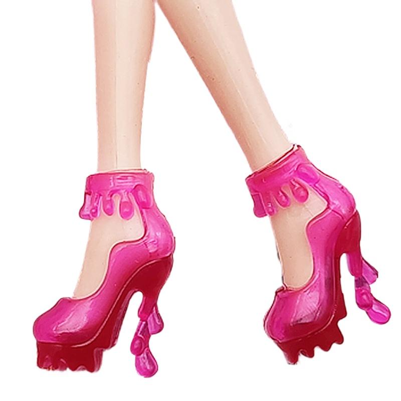 30 см Кукла Леле Барби Туфли на высоком каблуке Черные сандалии Игрушка для ролевых игр Аксессуары для девочек