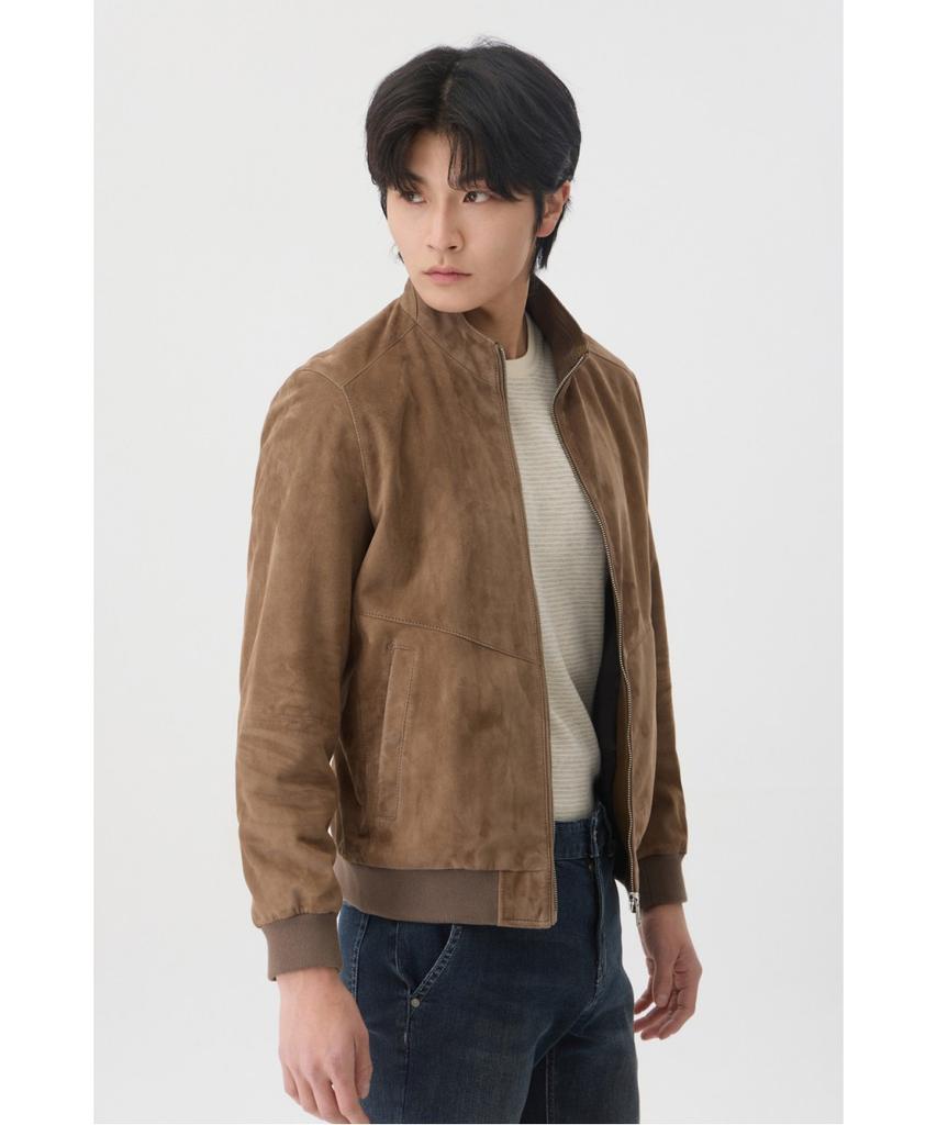 Brentwood [Boulder Leather] Goat Suede Blouson Brudx26111Bex