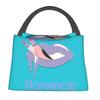 Пользовательские помады Florence By Mills Lunch Bag Женщины Cooler Теплый изолированный Lunch Box для пикника Кемпинга Работа Путешествия